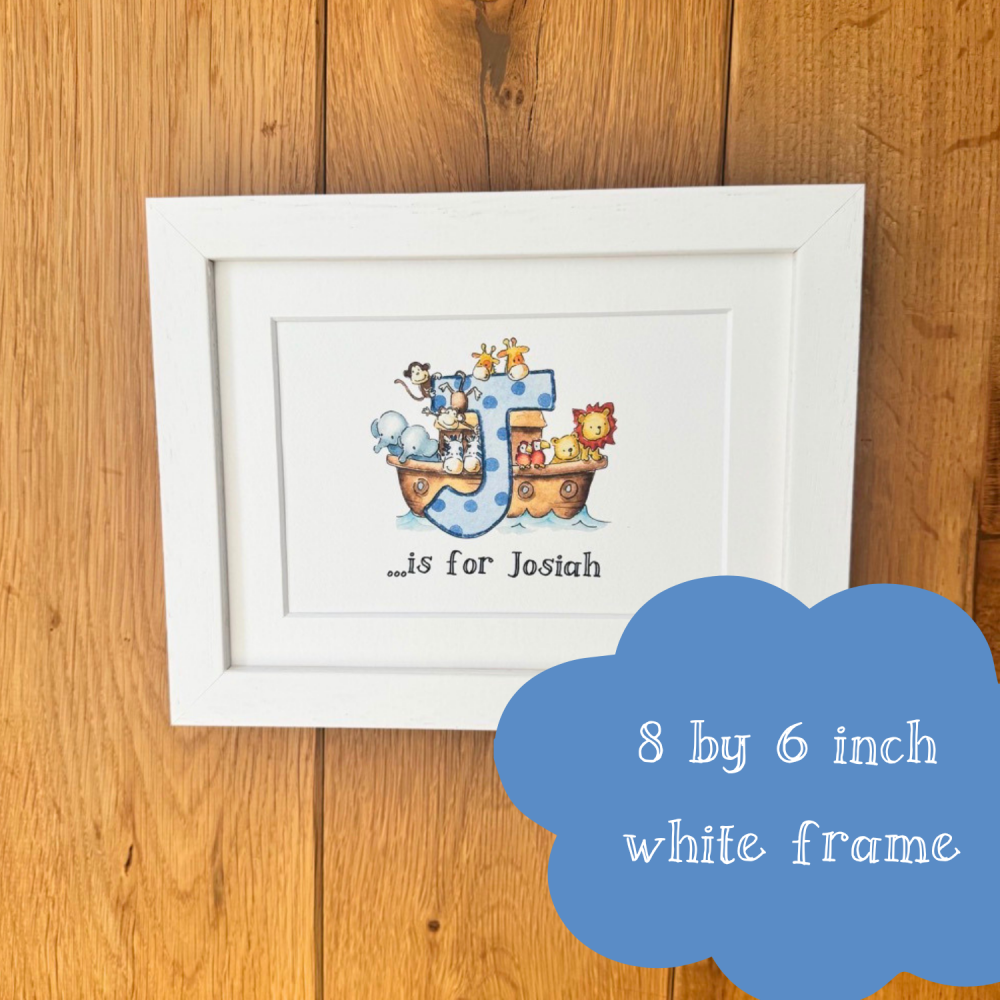 Personalised Initial Print Unframed &ndash; From Kate&rsquo;s Original Watercolour Illustrations | Nursery Wall Art