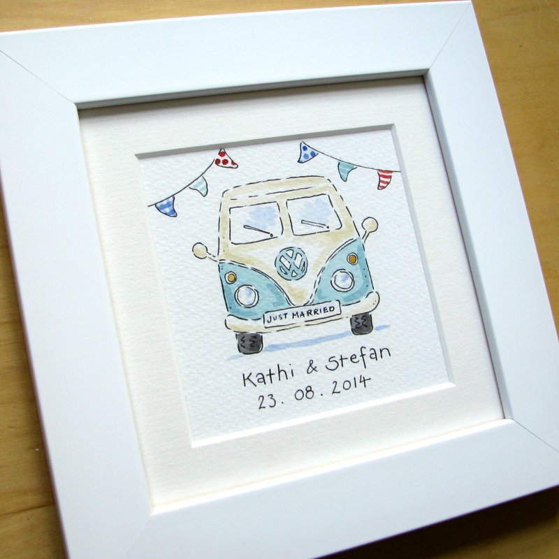 Mini Camper Van watercolour 