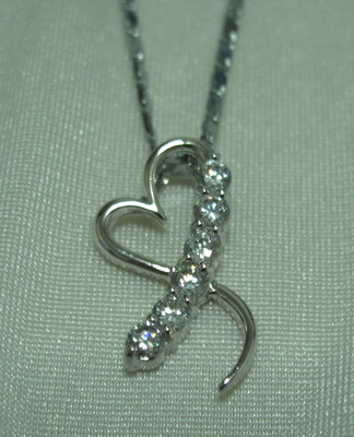 Ribbon Heart Pendant
