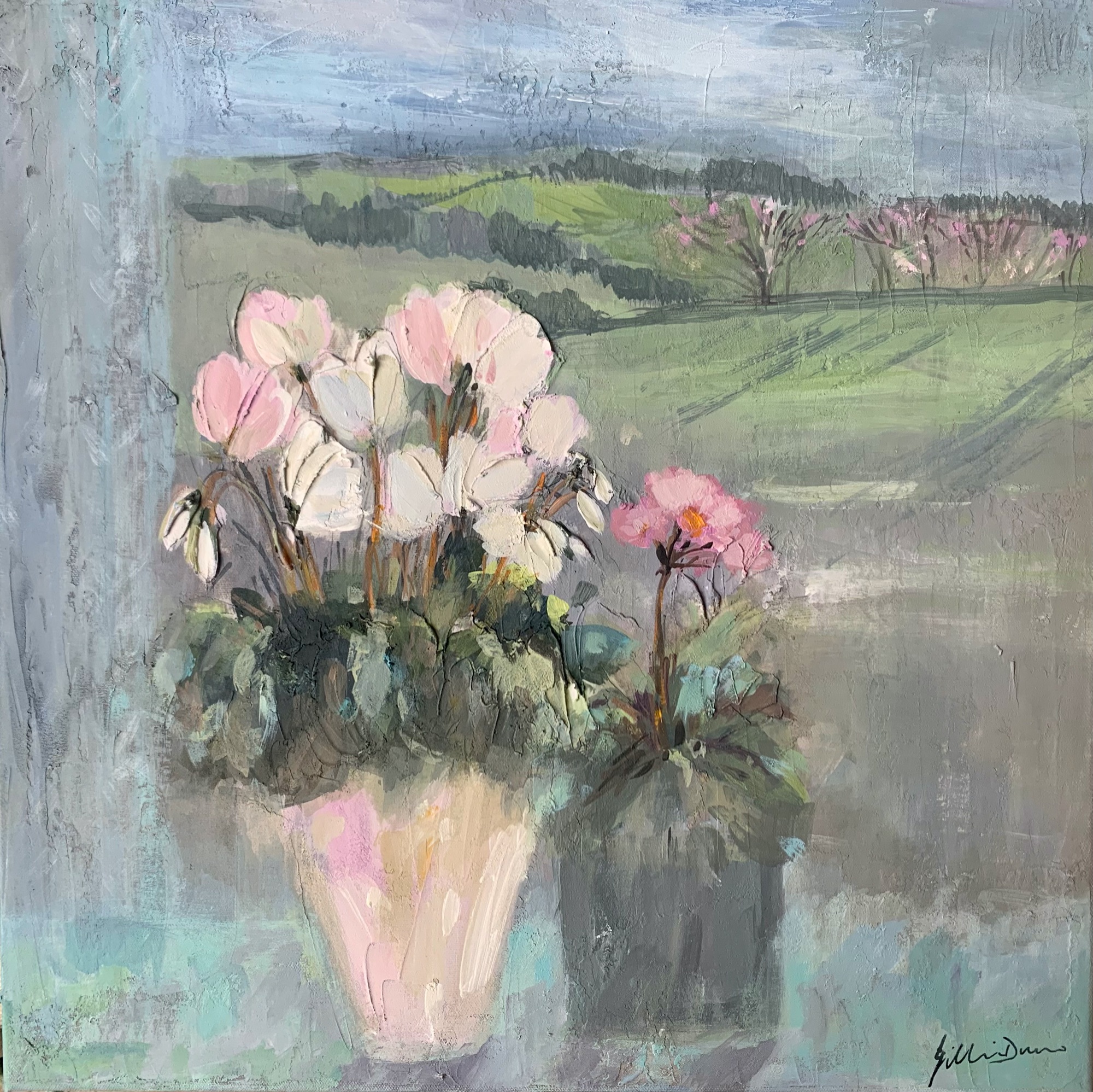 Still life with White Cyclamen