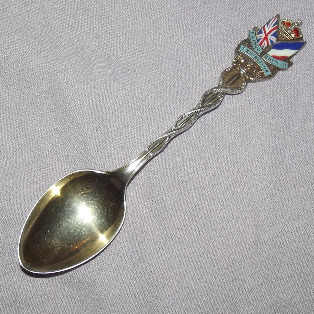 Silver Souvenir Spoon, Franco British Exhibition, 1907.