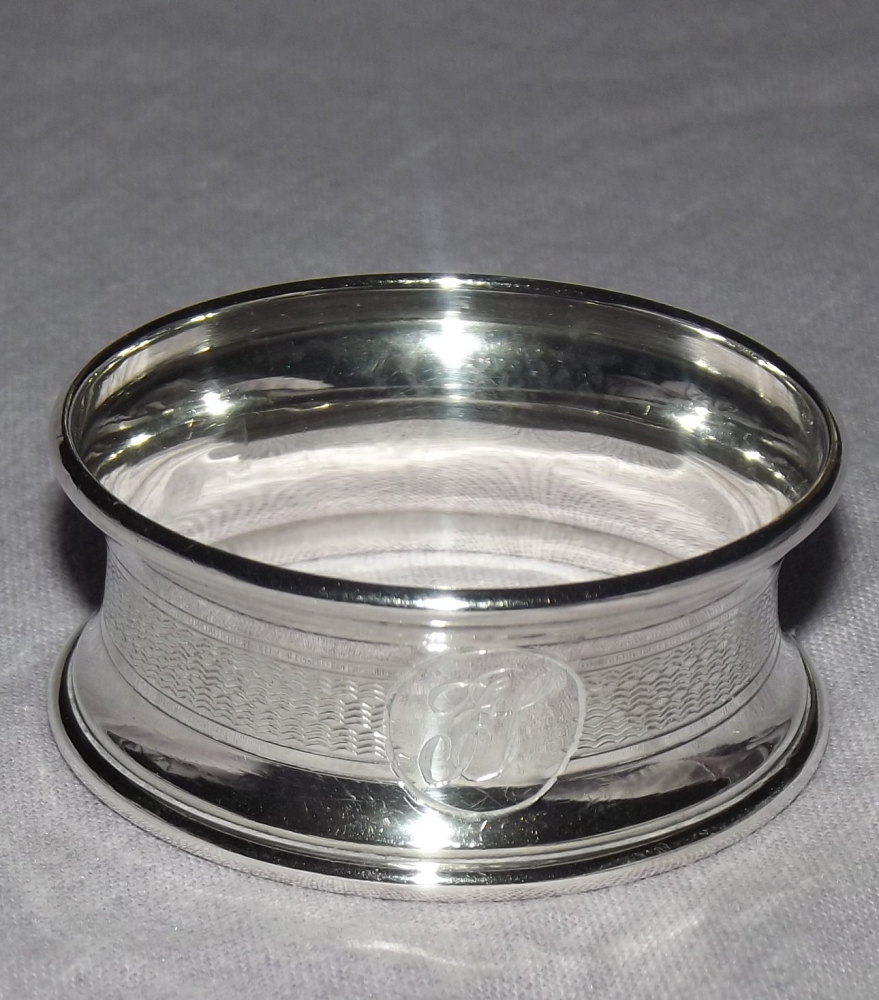 Silver Napkin Ring, Chester, 1908.