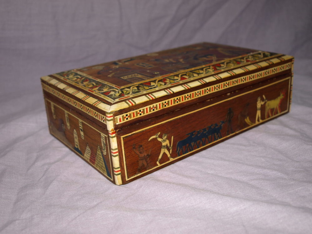 Egyptian Inlaid Wooden Box.