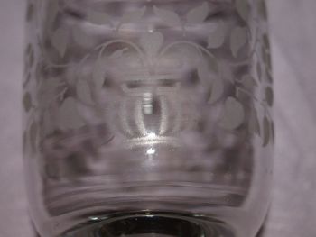 Victorian Engraved Rummer Glass, For Auld Lang Syne. (7)