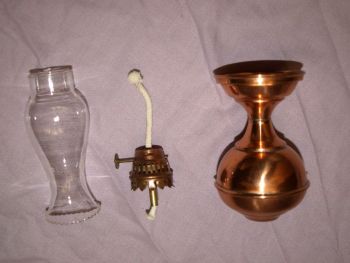 Vintage Small Copper Oil Lamp. (3)