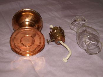 Vintage Small Copper Oil Lamp. (4)