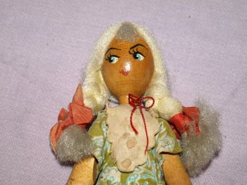 Vintage Wooden Polish Peg Doll. (2)