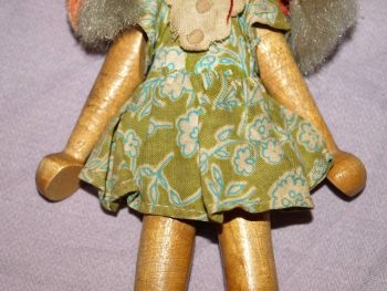 Vintage Wooden Polish Peg Doll. (3)