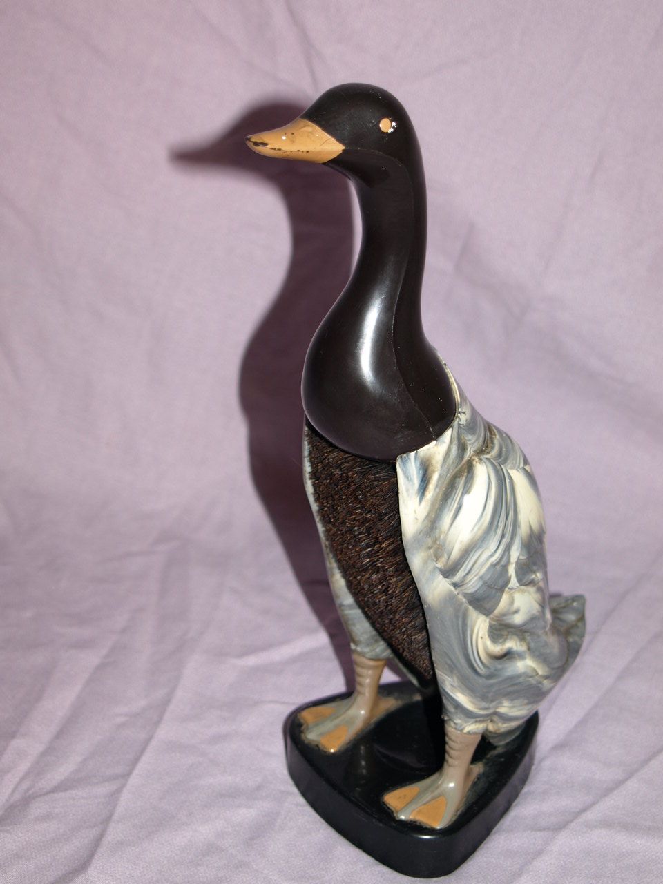 Vintage Retro 1950s 1960s Standing Duck Clothes Brush And Holder