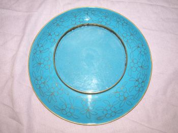 Cloisonn&eacute; Plate and Stand. (4)