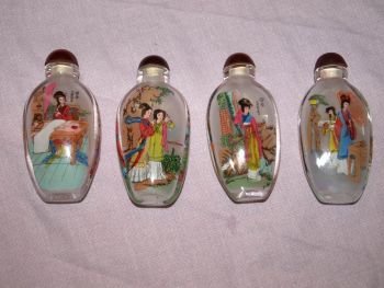 Chinese Scent Bottles, The Four Beauties of Red Mansion, Boxed. (3)