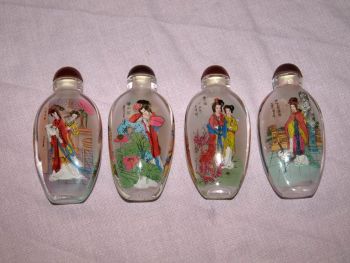 Chinese Scent Bottles, The Four Beauties of Red Mansion, Boxed. (4)