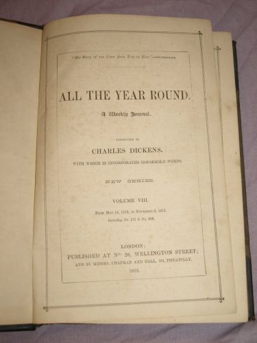 All The Year Round, A Weekly Journal, Charles Dickens. Vol 8 (6)