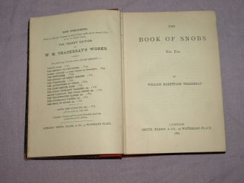 Book of Snobs Etc William Makepeace Thackeray. (3)