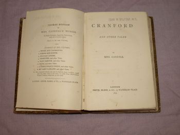Cranford and Other Tales by Mrs Gaskell 1892. (4)