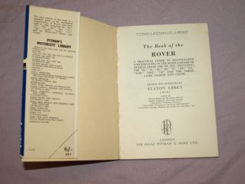 The Book of the Rover by Staton Abbey. Pitman&rsquo;s. (2)