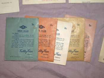 Vintage Trex Club Membership Card &amp; Paperwork. (4)