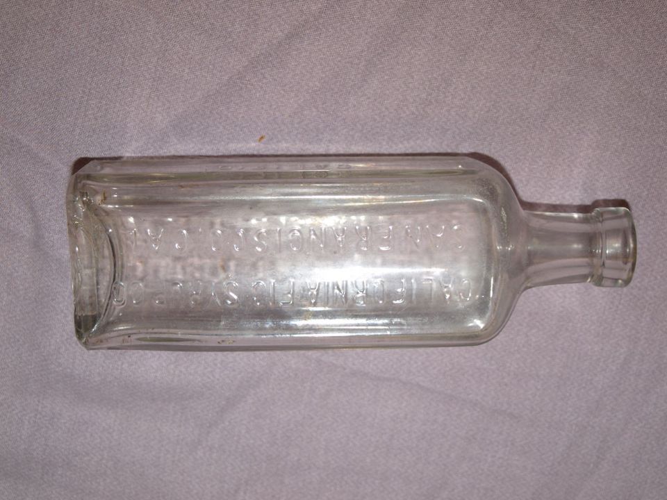 California Fig Syrup Co Glass Bottle.