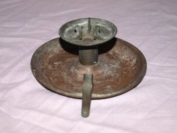 Vintage Brass Chamber Stick Candle Holder. (2)