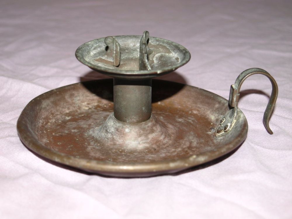 Vintage Brass Chamber Stick Candle Holder.