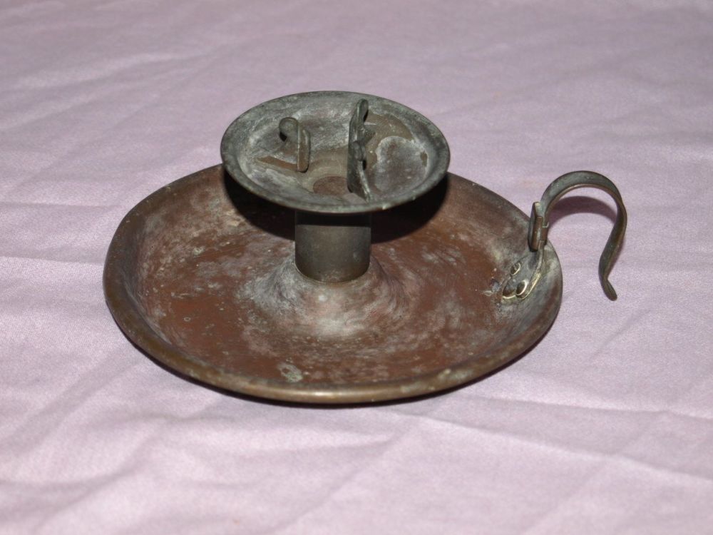 Vintage Brass Chamber Stick Candle Holder.