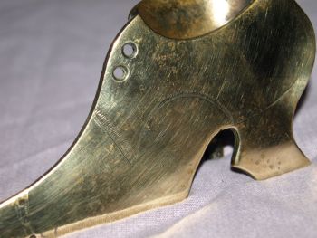 Victorian Brass Boot Spill, Match Holder. (5)