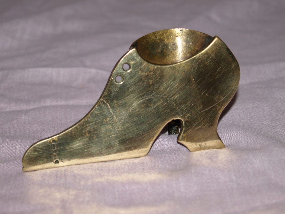 Victorian Brass Boot Spill, Match Holder.