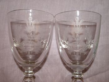 Pair of Charles &amp; Diana Commemorative Wedding Glasses. (5)