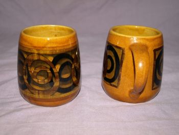 Vintage Pair of Brixham Pottery Mugs. (2)