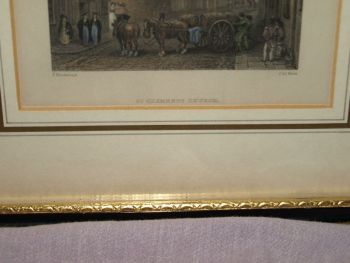 St Clements Church Framed Antique Engraving Print. (3)