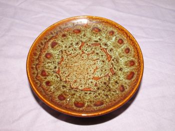 Fosters Pottery Brown Honeycomb Glaze Cake Stand. (3)