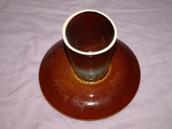 Fosters Pottery Brown Honeycomb Glaze Cake Stand. (5)