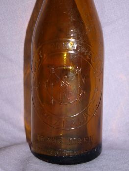 Grey and Menzies Ltd New Zealand Amber Glass Bottle. (2)