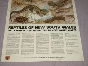National Parks &amp; Wildlife Poster, Reptiles of New South Wales. (4)