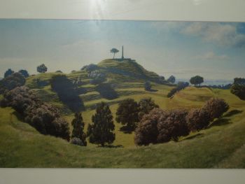 One Tree Hill New Zealand Framed Print by Janet Bothner-By. (3)
