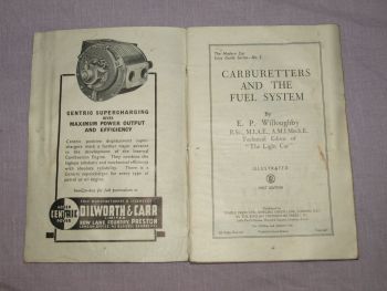 The Modern Car Easy Guide Series Book No.5, Carburetters and Fuel System. (