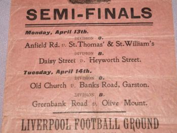 Liverpool Schools Football Association Semi-Finals Flyer 1908. (3)