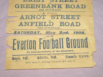 Liverpool Schools Football Association Final Ties Flyer 1908. (4)