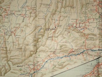 Vintage Road Map of India, 1939 Edition. (7)