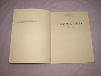 Raoul Dufy Art Exhibition Catalogue Wildenstein London 1975. (3)