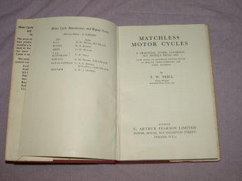 Matchless Motor Cycle Maintenance and Repair. F.W.Neill. (4)