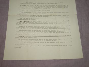 Cunard Line Laconia Embarkation Notice 1933 Poster. (6)