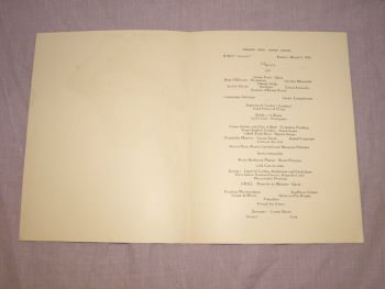 Cunard Line Laconia Dinner Menu 5th March 1933. (2)