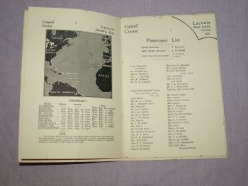 Cunard Line Cruise Laconia Passenger List 1933. (3)