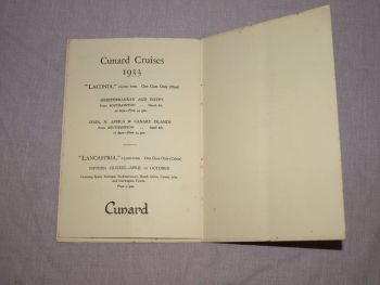 Cunard Line Cruise Laconia Passenger List 1933. (6)