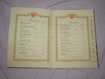 Cunard Line Laconia Wine List 1933. (3)