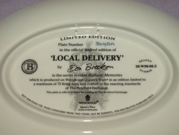 Local Delivery By Don Breckon, Railway Memories Limited Edition Plate. (4)