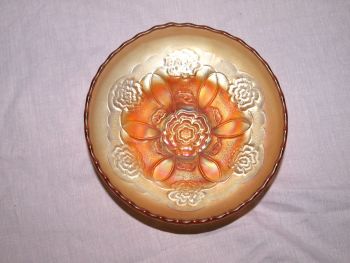 Marigold Orange Carnival Glass Bowl. (2)