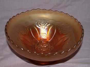 Marigold Orange Carnival Glass Bowl. (3)