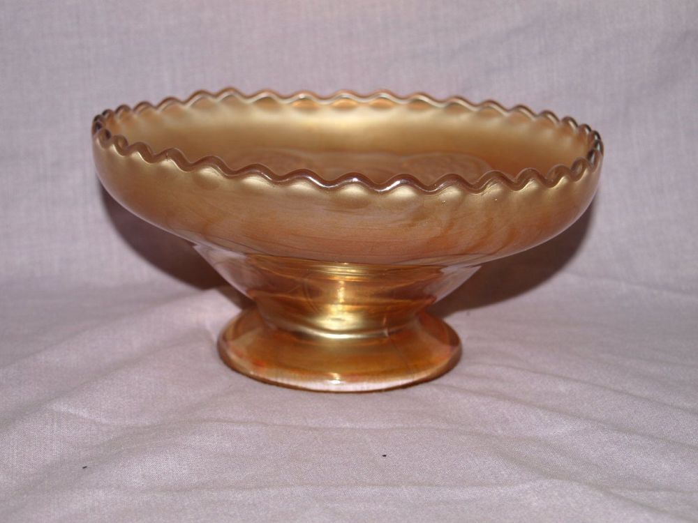 Marigold Orange Carnival Glass Bowl.